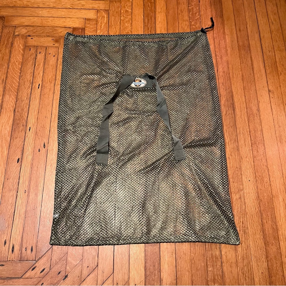 Flambeau Outdoors Mesh Decoy Bag Drab Green Straps Drawstring Duck Hunting NWOT